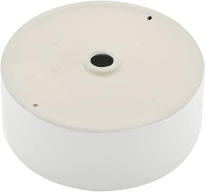 White Round Vessel Sink, BoomHoze 16"x16" Modern Countertop Circle White Porcelain Ceramic Bathroom Sink Above Counter Art Washing Basin