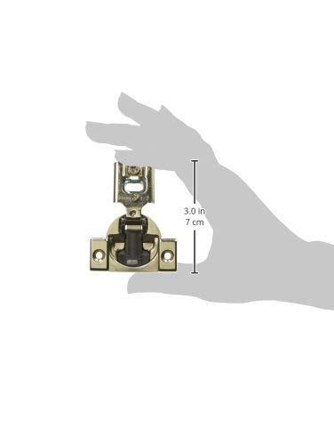 Blum Compact BLUMOTION Hinge (10 Kits), 1/2" Overlay, 105° Opening Angle, Steel, Integrated Soft-Close Hinges for Face Frame Cabinets