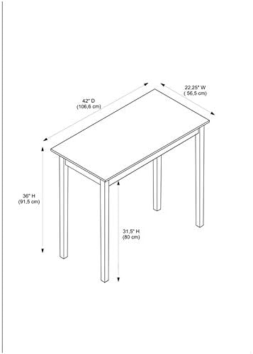 Linon Tavern Espresso Counter Height Table with 2 Stools - Kitchen Bar Set Sea Grass/Rush Seat
