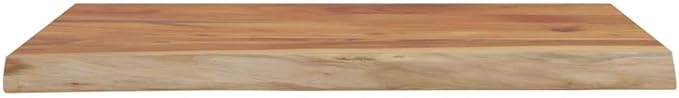Solid Acacia Wood Live Edge Shelf Wall Mounted for Decorative Items with Shelf Supporting 165.3 lbs, Rustic Wall for Living Room, Brown Acacia Wood 15.7 x 11.8 x 1.0 Inches