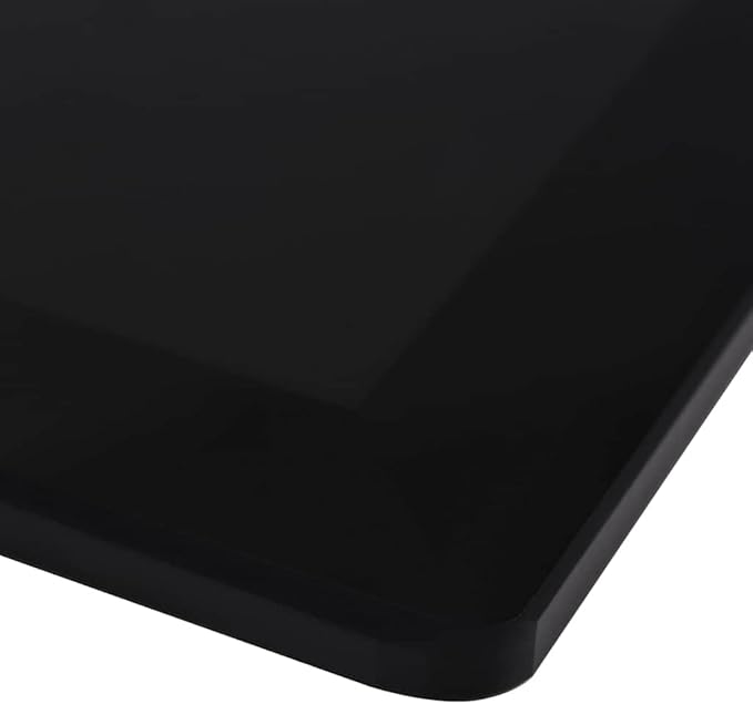 vidaXL Tempered Glass Table Top, Square Design, Easy-Clean, Scratch-Resistant, Durable, Versatile Use for Dining, Coffee, or Garden Tables, 27.6"x27.6", Black