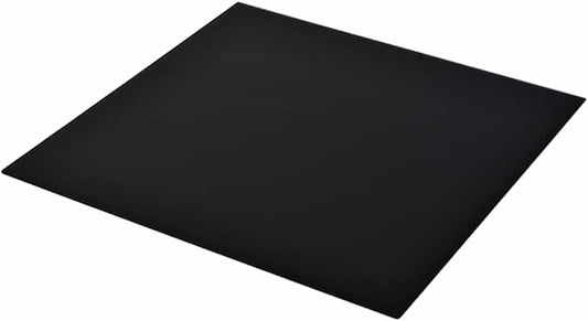 vidaXL Tempered Glass Table Top, Square Design, Easy-Clean, Scratch-Resistant, Durable, Versatile Use for Dining, Coffee, or Garden Tables, 27.6"x27.6", Black
