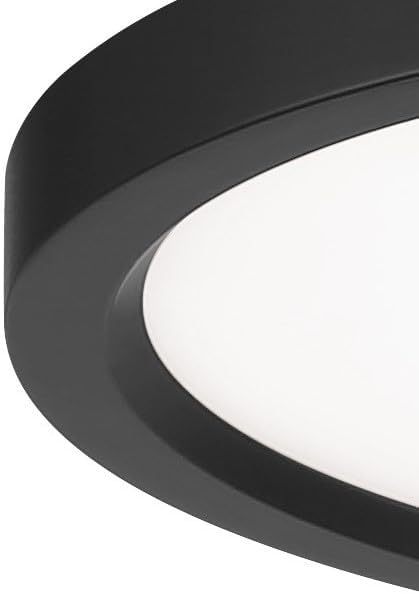 Minka Lavery 715-66A-L Vantage LED Flush Mount, 1-Light, 30 Total Watts, 15-in H x 1-in W, Coal Black