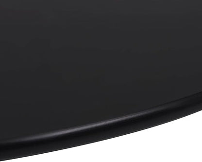 35.4 Inch Black Tempered Glass Round Tabletop Scratch Resistant Easy Clean Modern Dining Coffee Surface Indoor Outdoor Use for Living Room Patio