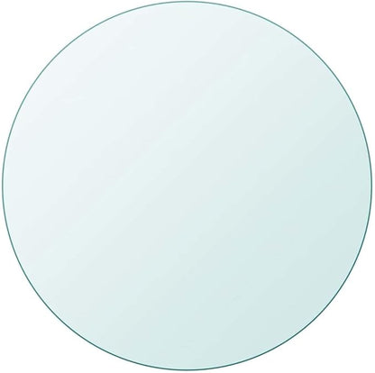31.5" Round Tempered Glass Tabletop Scratch-Resistant Polished Dining Countertop for Modern Kitchen Patio Garden Indoor Outdoor Use