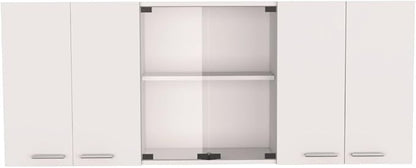 GOWE White and Onyx 2-Piece Kitchen Set, Kitchen Island and Wall Cabinet