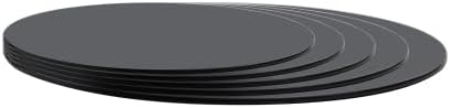 Round Glass Table Top,0.3" Inch Thick Tempered Pencil Edge Polish Glass Table Top 23.6"/31.5"/35.4"/39.4", Suitable for Dining, Coffee, Office, Side Table (Black, 35.4")