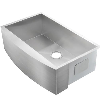 Comllen Commercial 30x20 Inch 304 Stainless Steel Farmhouse Sink, Single Bowl Kitchen Sinks 16 Gauge 9 Inch Deep Handmade Undermount Farm Apron Front Kitchen Sink