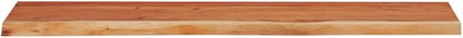 Solid Acacia Wood Live Edge Shelf Wall Mounted for Decorative Items with Shelf Supporting 165.3 lbs, Rustic Wall for Living Room, Natural Acacia Wood