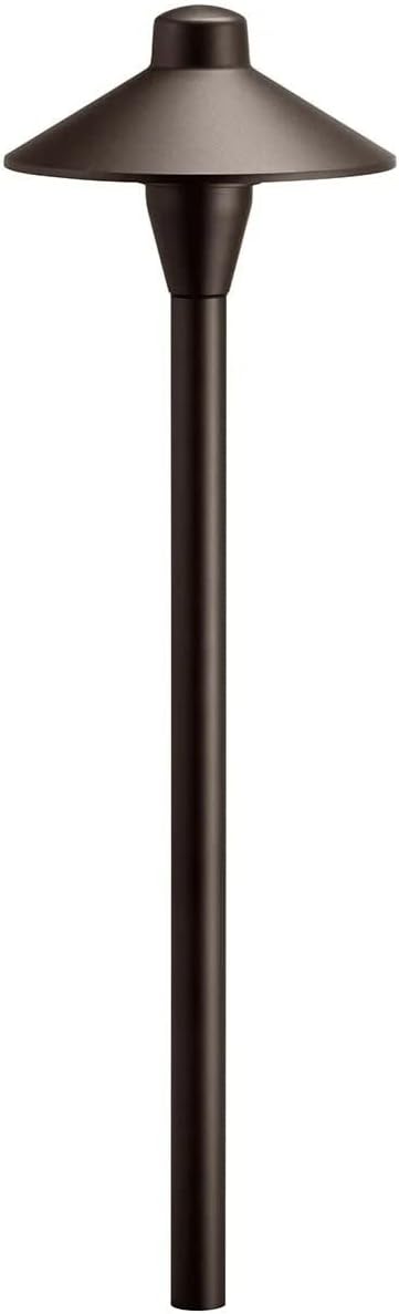 Kichler 12V Path Light in Textured Architectural Bronze, Durable Landscape Lighting, (21" H x 6.75" Dia), 15478AZT