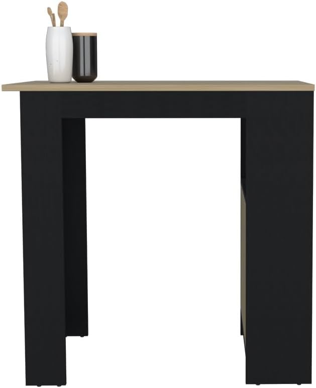 Kitchen Island Spacious Top Single-Door Cabinet Open Shelves Push-to-Open System for Meal Preparation Dining Organization Practical
