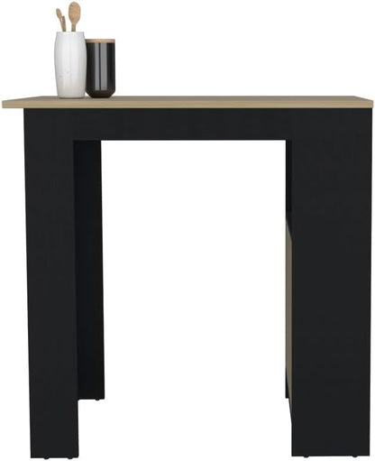 Kitchen Island Spacious Top Single-Door Cabinet Open Shelves Push-to-Open System for Meal Preparation Dining Organization Practical