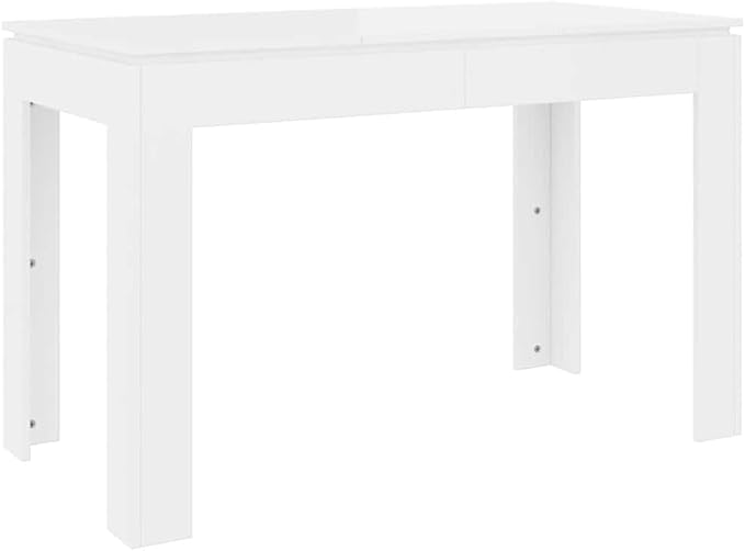 Modern White Engineered Wood Dining Table 47.2"x23.6"x29.9" Small Kitchen Island Table for Dining Room Kitchen Breakfast Bar Compact Spaces