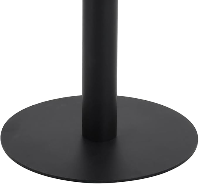 Small Dining Table Dark Brown Square 23.6 x 23.6 in Matte MDF Top with Steel Legs Space-Saving Modern Bistro Style for Apartment Dining Room or Kitchen