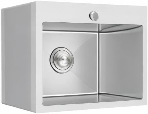 20-inch Drop in Kitchen Sink, TSIBOMU Stainless Steel Single Bowl Small Kitchen Sink Brushed Nickel,D20"xW16"xH9"