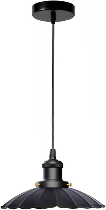 Industrial Vintage Pendant Light Adjustable Hanging Fixture Retro E26 Lamp Holder for Indoor Lighting Metal Shade Ceiling Lamp for Bedroom, Kitchen, Bar, Cafe