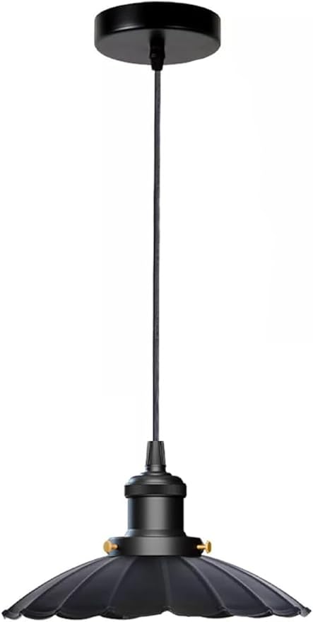 Industrial Vintage Pendant Light Adjustable Hanging Fixture Retro E26 Lamp Holder for Indoor Lighting Metal Shade Ceiling Lamp for Bedroom, Kitchen, Bar, Cafe