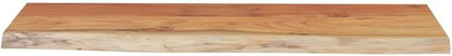 Solid Acacia Wood Live Edge Shelf Wall Mounted for Decorative Items with Shelf Supporting 165.3 lbs, Rustic Wall for Living Room, Brown Acacia Wood 31.5 x 11.8 x 1.0 Inches