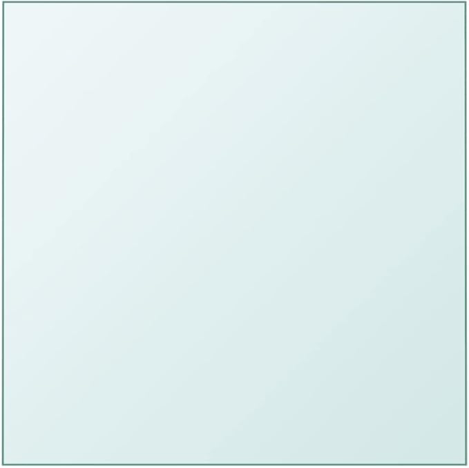 Square Tempered Glass Table Top 24 x 24 in Modern Clear Surface for Coffee Dining Desk Workbench Indoor Outdoor Use
