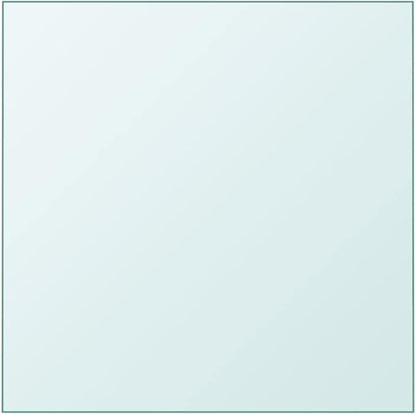Square Tempered Glass Table Top 24 x 24 in Modern Clear Surface for Coffee Dining Desk Workbench Indoor Outdoor Use