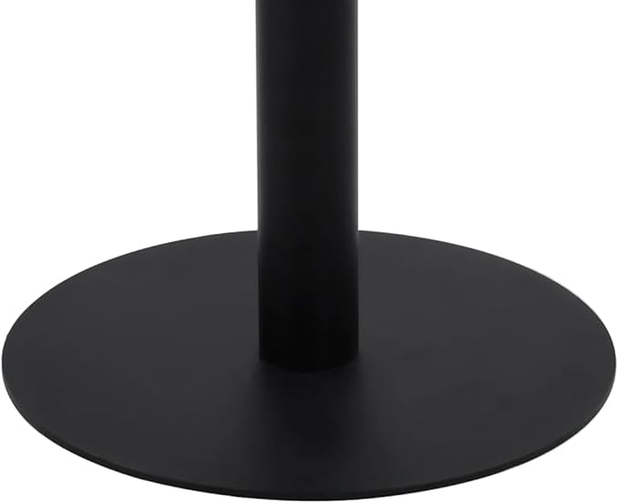 Round Bistro Table 31.5 Inch Dark Brown MDF Top with Steel Base Counter Height Narrow Dining Table for Small Spaces Kitchen Cafe