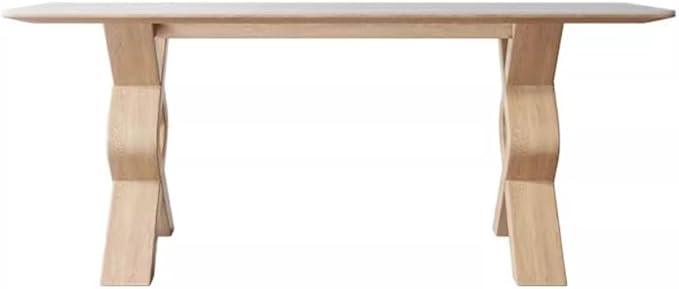 ULTRAWAVE Dining Table Nordic Restaurant Island Table Solid Wood Rectangular Dining Table Home Office Desk Kitchen Tables