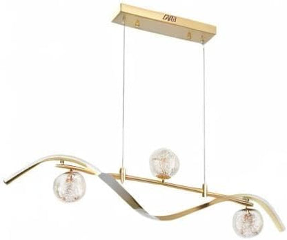 LED Linear Kitchen Island Light Fixtures, Modern Dimmable Dining Room Light Fixture 4-Light
