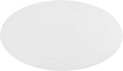 Modway Lippa 48" Mid-Century Modern Dining Table with Oval Top and Pedestal Base in White
