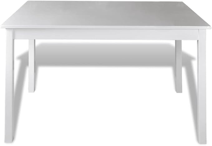 White rectangular table on a white background