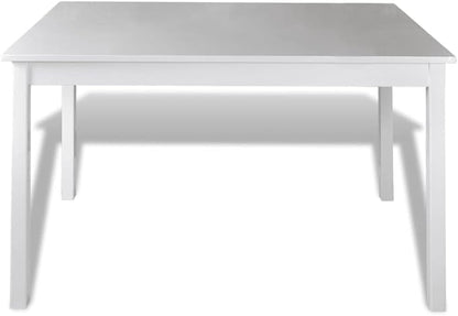 White rectangular table on a white background