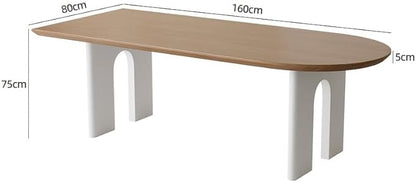GSOUL Dining Table Solid Wood Island Table Restaurant Dining Rectangular Wall-Mounted Oval Home Desk Large Plate Kitchen Table