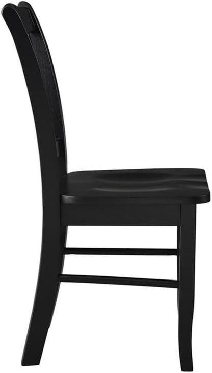 Boraam Shaker Dining Room Side Chairs, Set of 2 – Black Finish