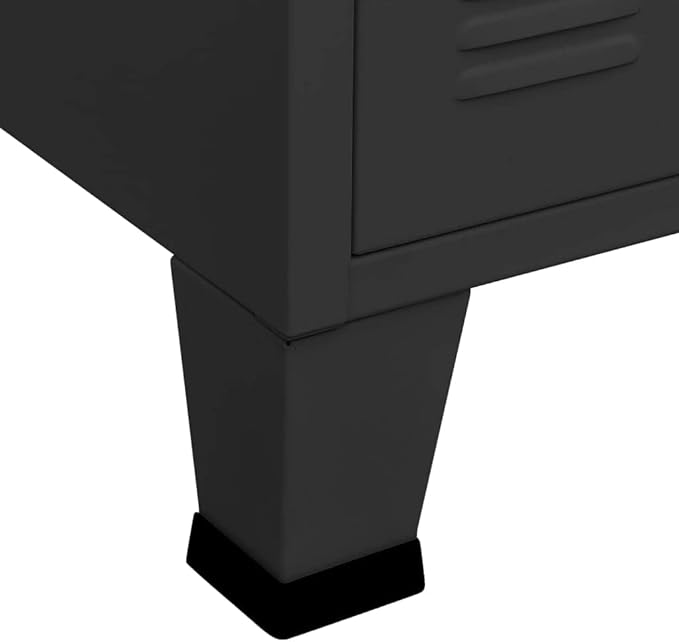 Black Metal Glass Sideboard 41.3x24.4in with 3 Doors Matte Buffet Storage Cabinet for Dining Room Living Room Entryway