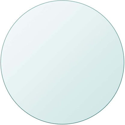 Round Tempered Glass Table Top 19 7 in Clear Modern Replacement for Coffee Dining Desk Patio Indoor Outdoor