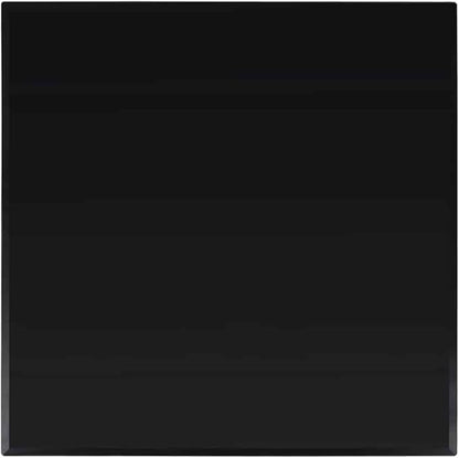 Black Square Tempered Glass Table Top 27.6x27.6 in Modern High-Gloss Finish Heat Scratch Resistant Dining Coffee Patio Desk Surface