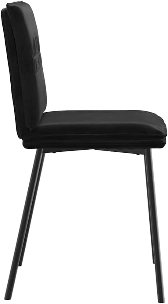 6 Pack Black Velvet Dining Chairs with Metal Wood Frame, Comfortable Modern Accent Chairs for Kitchen, Living Room, Bedroom, 242.5lb Capacity