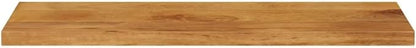 Rustic Solid Mango Wood Dining Tabletop 31.5 x 7.9 x 1.5 in Brown Rectangular Butcher Block Style Countertop Easy Clean Indoor Kitchen Desk Top for Dining Room Living Room