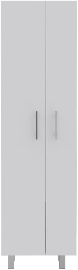GOWE White and Onyx 2-Piece Kitchen Set, Kitchen Island and Pantry Cabinet