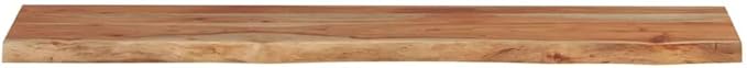 Solid Acacia Wood Table Top for Dining Room or Home Bar, Rustic Solid Acacia Wood Table Top 55.1 x 11.8 x 1.5 Inches, Natural Brown