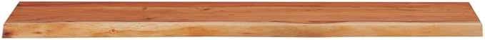 Solid Acacia Wood Live Edge Shelf Wall Mounted for Decorative Items with Shelf Supporting 165.3 lbs, Rustic Wall for Living Room, Natural Brown Acacia Wood 15.7 x 11.8 x 1.0 Inches