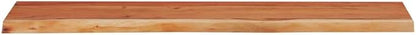 Solid Acacia Wood Live Edge Shelf Wall Mounted for Decorative Items with Shelf Supporting 165.3 lbs, Rustic Wall for Living Room, Natural Brown Acacia Wood 15.7 x 11.8 x 1.0 Inches