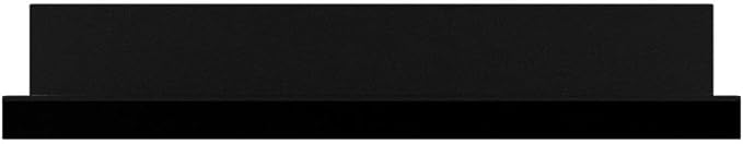 Americanflat 14" Floating Shelves for Wall - Set of 3 - Made of Engineered Wood with Lipped Ledge - Floating Wall Shelves for Bedroom, Bathroom, Kitchen, Office, and Living Room - Black