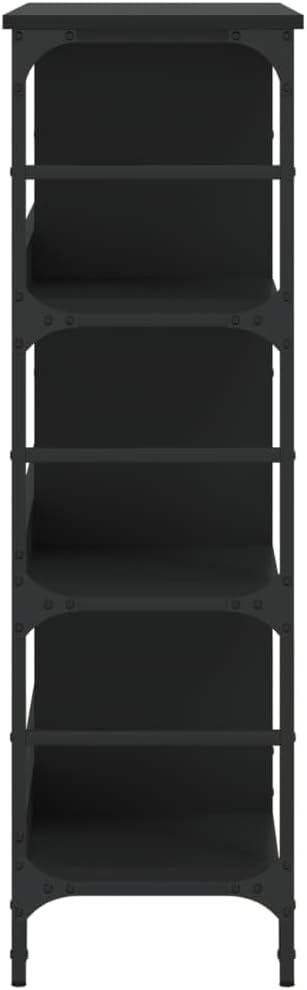 Black Industrial Sideboard, Engineered Wood, Matte Finish, 40.2x40.2x40.7 Inch Large Buffet Cabinet with Adjustable Feet, for Living Room, Hallway Kitchen Furniture