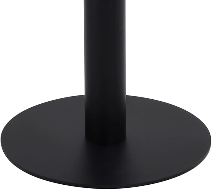 Dark Brown Bistro Table 19.7x19.7 Inch MDF Top Steel Base Compact Dining Table for 2