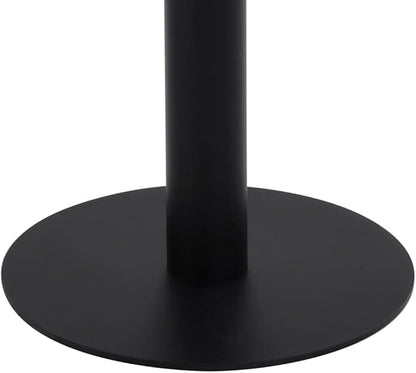 Dark Brown Bistro Table 19.7x19.7 Inch MDF Top Steel Base Compact Dining Table for 2
