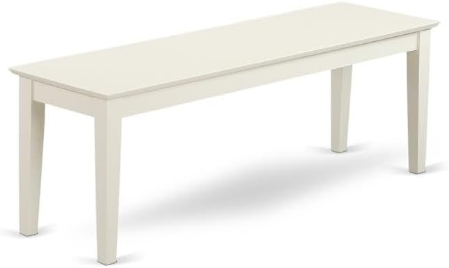 Furnifact Solid Wood Dining Bench in White Durable Kitchen and Dining Room Bench Stylish Wooden Bench for Dining Table and Kitchen Seating