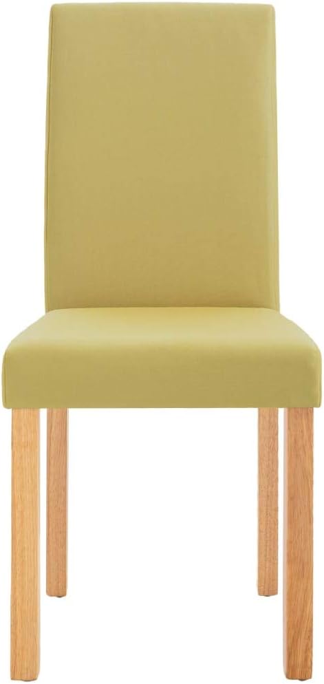 Green Fabric Dining Chairs Set of 4 - Soft Upholstered Modern Farmhouse Kitchen Chairs with Solid Wood Legs for Dining Room, Kitchen and Comedor Furniture