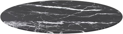 Kaorsround 31.5 in Black Marble Tempered Glass Dining Tabletop Modern Kitchen Countertop 0.4 in Thick Easy-Clean Small Round Table Top for Dining Room Apartment Loft