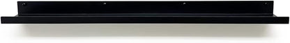 Mitus Floating Display Shelf - Wall Mounted - Modern Industrial Metal Channel Ledge Black, 36 inch