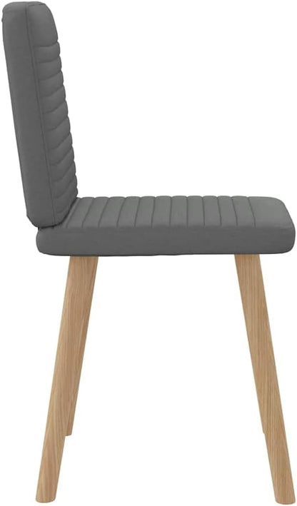 Dark Gray Fabric Dining Chairs 2-Pack Modern Design with Foam Cushion Metal & Wood Frame for Kitchen Dining Room Living Room Furniture